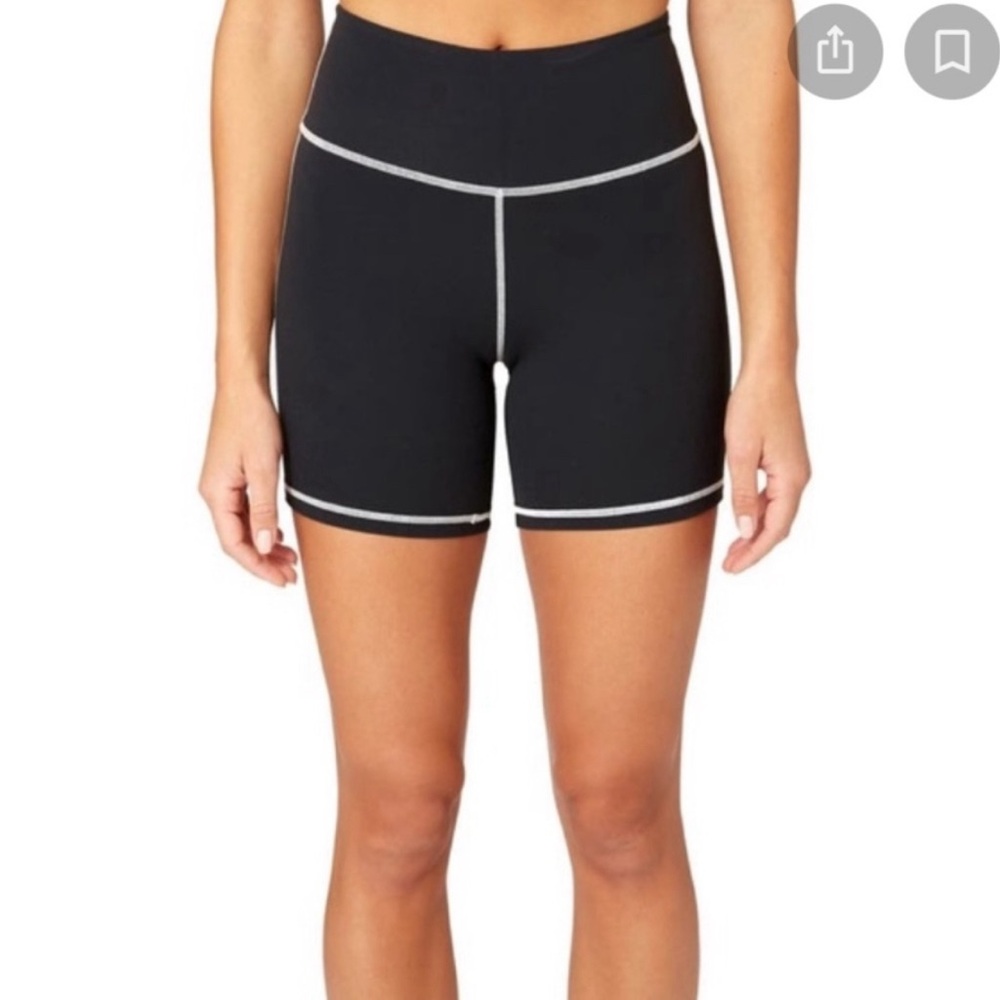 WeWoreWhat Corset High Rise Biker Shorts